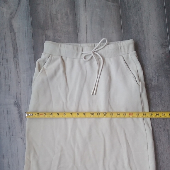 Chic Cream Maxi Skirt with Drawstring Waist - Picture 5 of 7